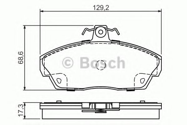 BOSCH 0986495018 Комплект тормозных колодок, дисковый тормоз 