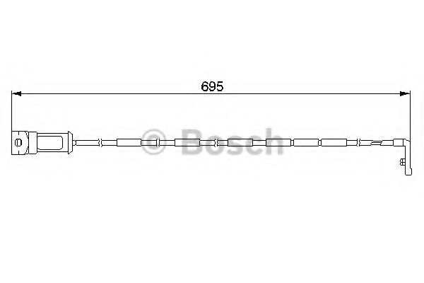 BOSCH 1987474929 Датчик износа тормозных колодок для OPEL ASTRA F универсал (51, 52)