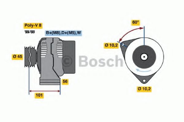 0 120 465 016 BOSCH Генератор 0 120 465 016 BOSCH Генератор