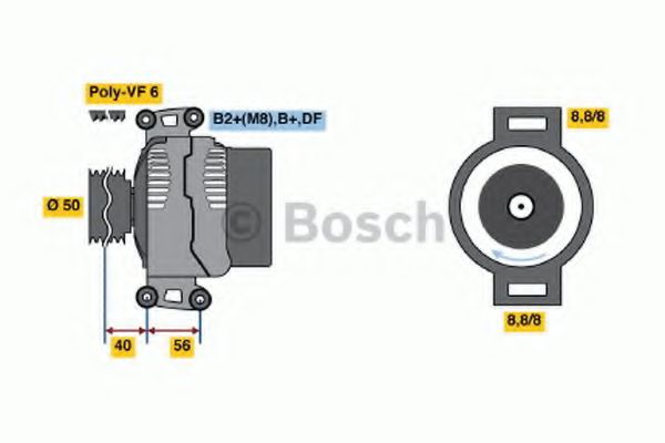 BOSCH 0124515115 Генератор для JEEP