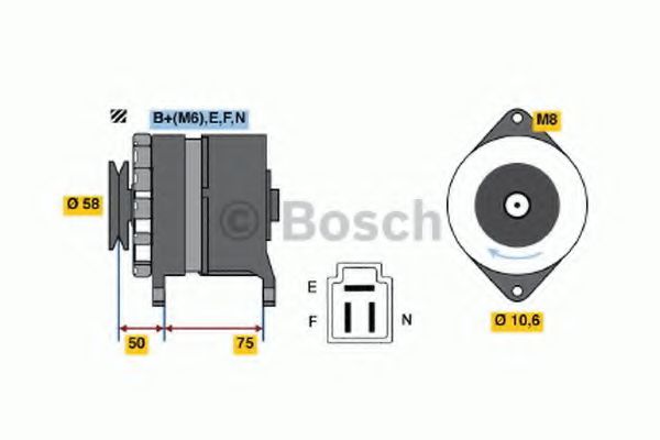 BOSCH 0986034331 Генератор BOSCH 