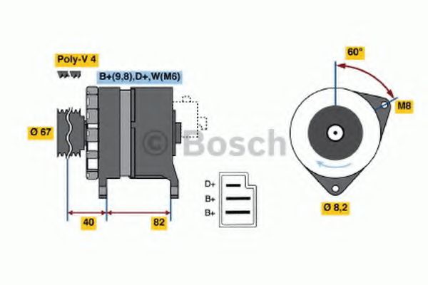 BOSCH 0986036581 Генератор 