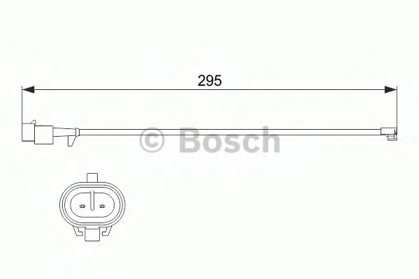 BOSCH 1987473537 Сигнализатор, износ тормозных колодок BOSCH 1987473537 Сигнализатор, износ тормозных колодок