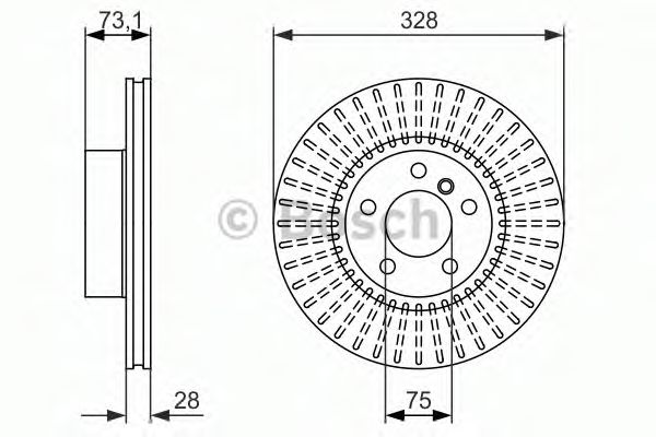 BOSCH 0986479771 Тормозные диски для BMW X3 (F25)