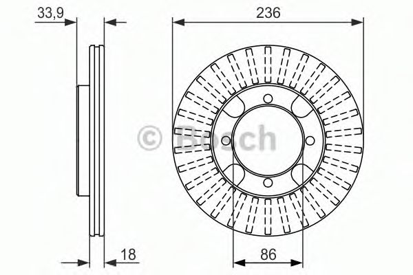 BOSCH 0986479851 Тормозной диск  BOSCH 0986479851 Тормозной диск