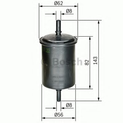 BOSCH 0450902161 Топливный фильтр для DACIA
