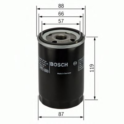 BOSCH 0986452020 Масляный фильтр для DAIHATSU FOURTRAK