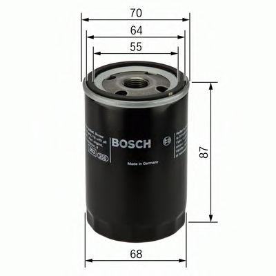 BOSCH 0986452041 Масляный фильтр для MITSUBISHI SPACE STAR хэтчбек (A0A, A05A, LA)