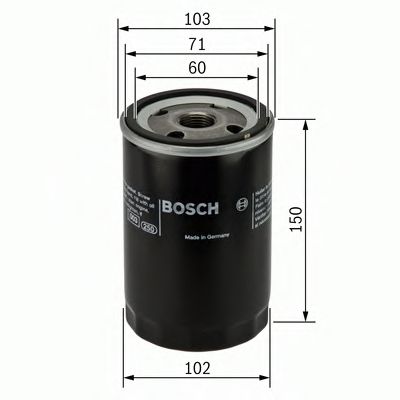 BOSCH 0986452063 Масляный фильтр для MITSUBISHI CANTER