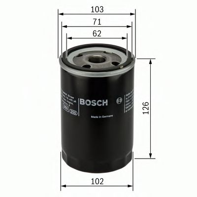 BOSCH 0986452066 Масляный фильтр для HYUNDAI H100 / GRACE фургон