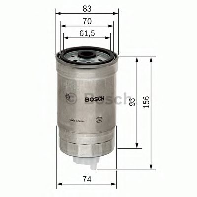 BOSCH 1457434106 Топливный фильтр для VOLVO 940 Break (945)
