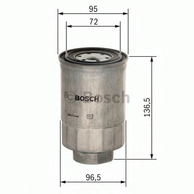 BOSCH 1457434302 Топливный фильтр BOSCH для MAZDA