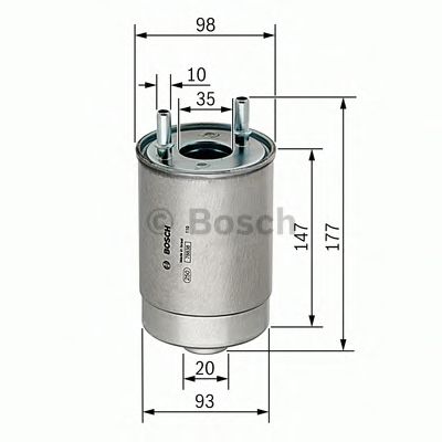 BOSCH F026402067 Топливный фильтр для RENAULT FLUENCE