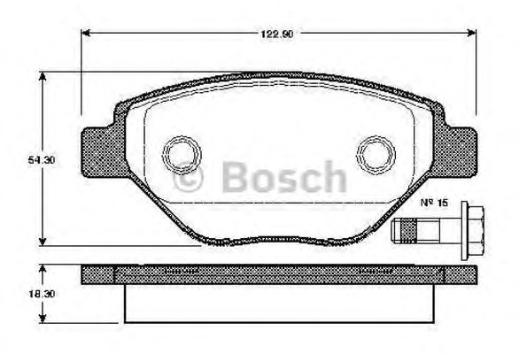 BOSCH 0986TB2442 Комплект тормозных колодок, дисковый тормоз  BOSCH 0986TB2442 Комплект тормозных колодок, дисковый тормоз