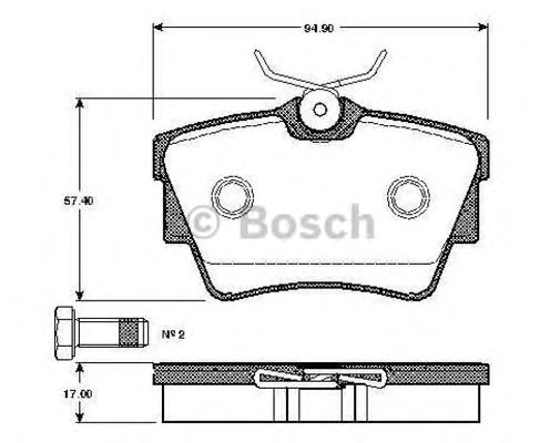 BOSCH 0986TB2737 Комплект тормозных колодок, дисковый тормоз BOSCH 0986TB2737 Комплект тормозных колодок, дисковый тормоз