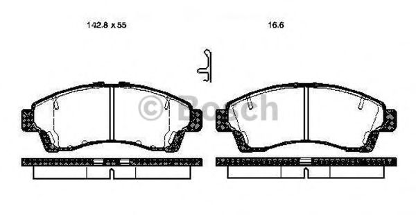 BOSCH 0986TB2759 Тормозные колодки для MAZDA B-SERIE