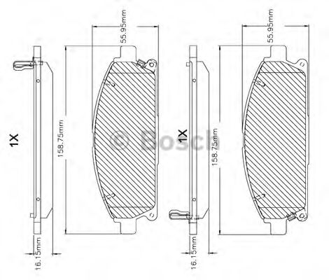 BOSCH F03B150082 Тормозные колодки для NISSAN ELGRAND