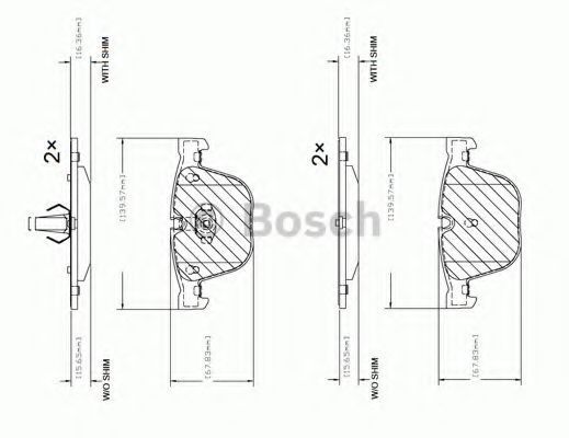 BOSCH F03B150104 Тормозные колодки для ROLLS-ROYCE