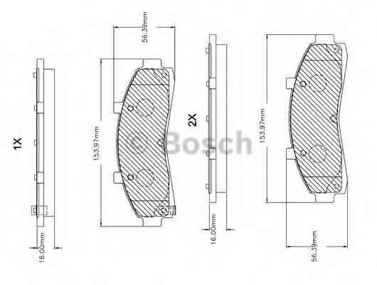 BOSCH F03B150255 Тормозные колодки для FORD USA