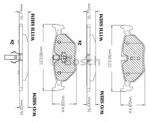 BOSCH F03B150281 Комплект тормозных колодок, дисковый тормоз 
