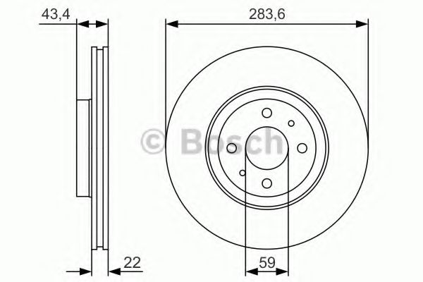 BOSCH 0986479S01 Тормозные диски для FIAT IDEA