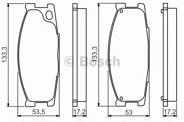 BOSCH 0986495130 Тормозные колодки BOSCH для MITSUBISHI