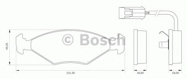 BOSCH 0986BB0005 Тормозные колодки для FIAT PREMIO