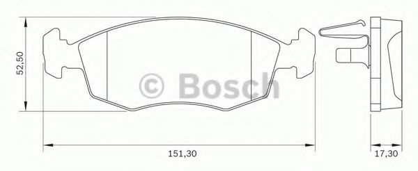 BOSCH 0986BB0115 Тормозные колодки для FIAT ALBEA