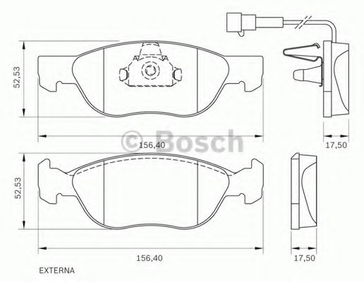 BOSCH 0986BB0149 Тормозные колодки BOSCH для FIAT BRAVA