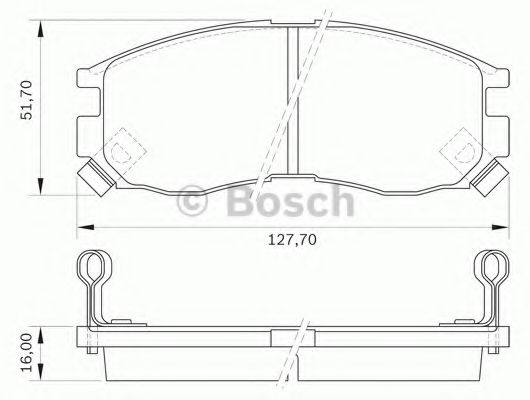 BOSCH 0986BB0166 Тормозные колодки для MITSUBISHI LANCER купе (CE)