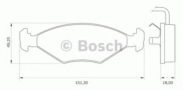 BOSCH 0986BB0271 Тормозные колодки для FIAT MILLE
