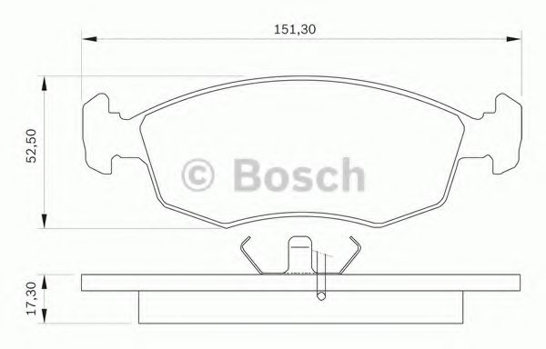 BOSCH 0986BB0272 Комплект тормозных колодок, дисковый тормоз BOSCH 0986BB0272 Комплект тормозных колодок, дисковый тормоз