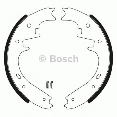 BOSCH 0986BB3511 Ремкомплект барабанных колодок для FORD RANGER