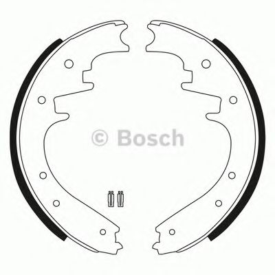 BOSCH 0986BB3513 Ремкомплект барабанных колодок для FORD RANGER