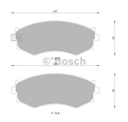 BOSCH 0986505731 Тормозные колодки для NISSAN SENTRA