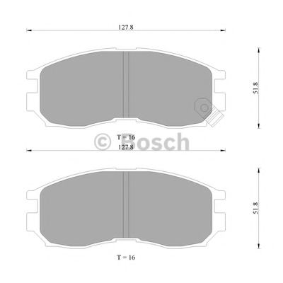 BOSCH 0986505743 Тормозные колодки для MITSUBISHI LANCER купе (CE)