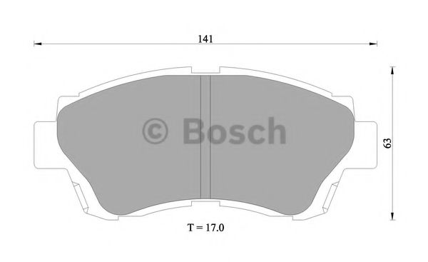 BOSCH 0986505954 Тормозные колодки BOSCH для TOYOTA