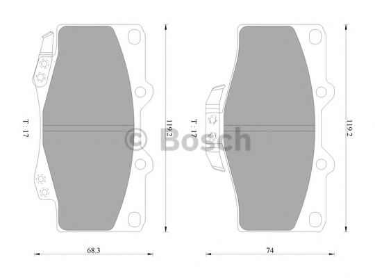 BOSCH 0986AB2321 Тормозные колодки BOSCH для TOYOTA LAND CRUISER PRADO