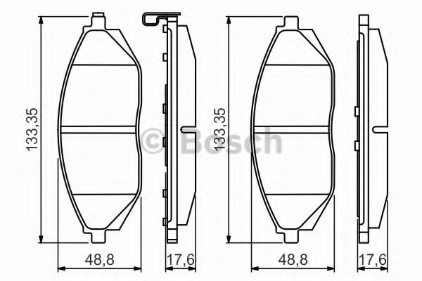 BOSCH 0986495349 Тормозные колодки для CHEVROLET