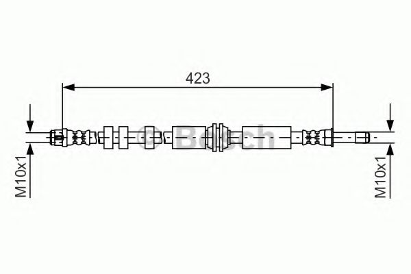 BOSCH 1987481629 Тормозной шланг  BOSCH 1987481629 Тормозной шланг