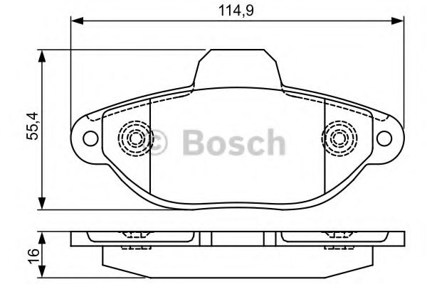 BOSCH 0986495338 Комплект тормозных колодок, дисковый тормоз 