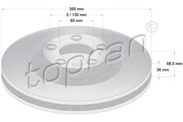 TOPRAN 114026 Тормозные диски TOPRAN для PORSCHE