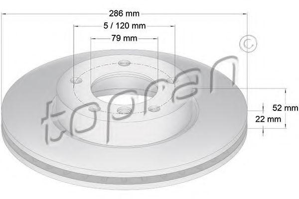 TOPRAN 500563 Тормозные диски TOPRAN для BMW