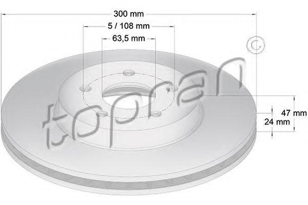 TOPRAN 301956 Тормозные диски TOPRAN для FORD