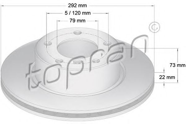 TOPRAN 500945 Тормозные диски TOPRAN для BMW