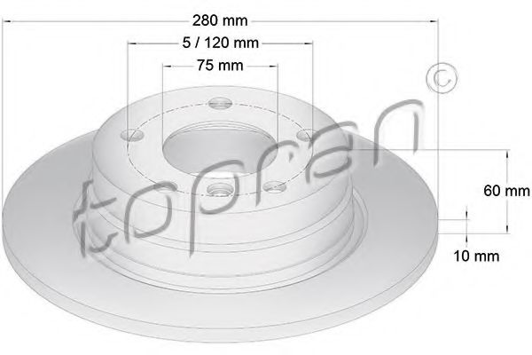 TOPRAN 500564 Тормозные диски TOPRAN для BMW