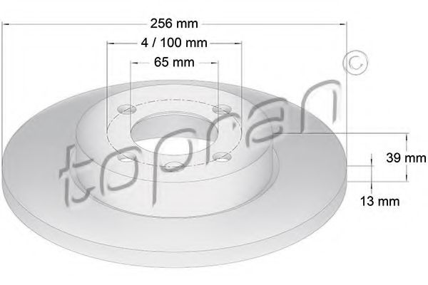 TOPRAN 103525 Тормозные диски TOPRAN 