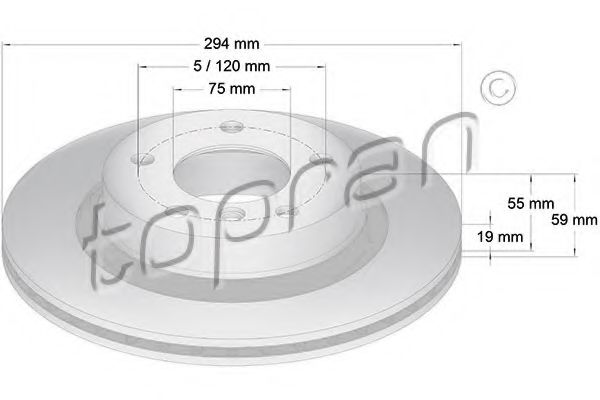 TOPRAN 500573 Тормозные диски TOPRAN для BMW