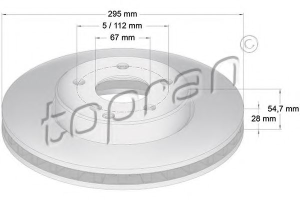 TOPRAN 401051 Тормозные диски TOPRAN 