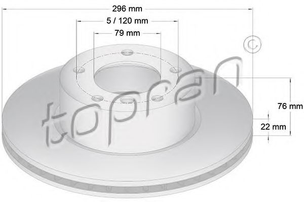 TOPRAN 500570 Тормозные диски TOPRAN для BMW